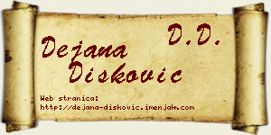 Dejana Dišković vizit kartica